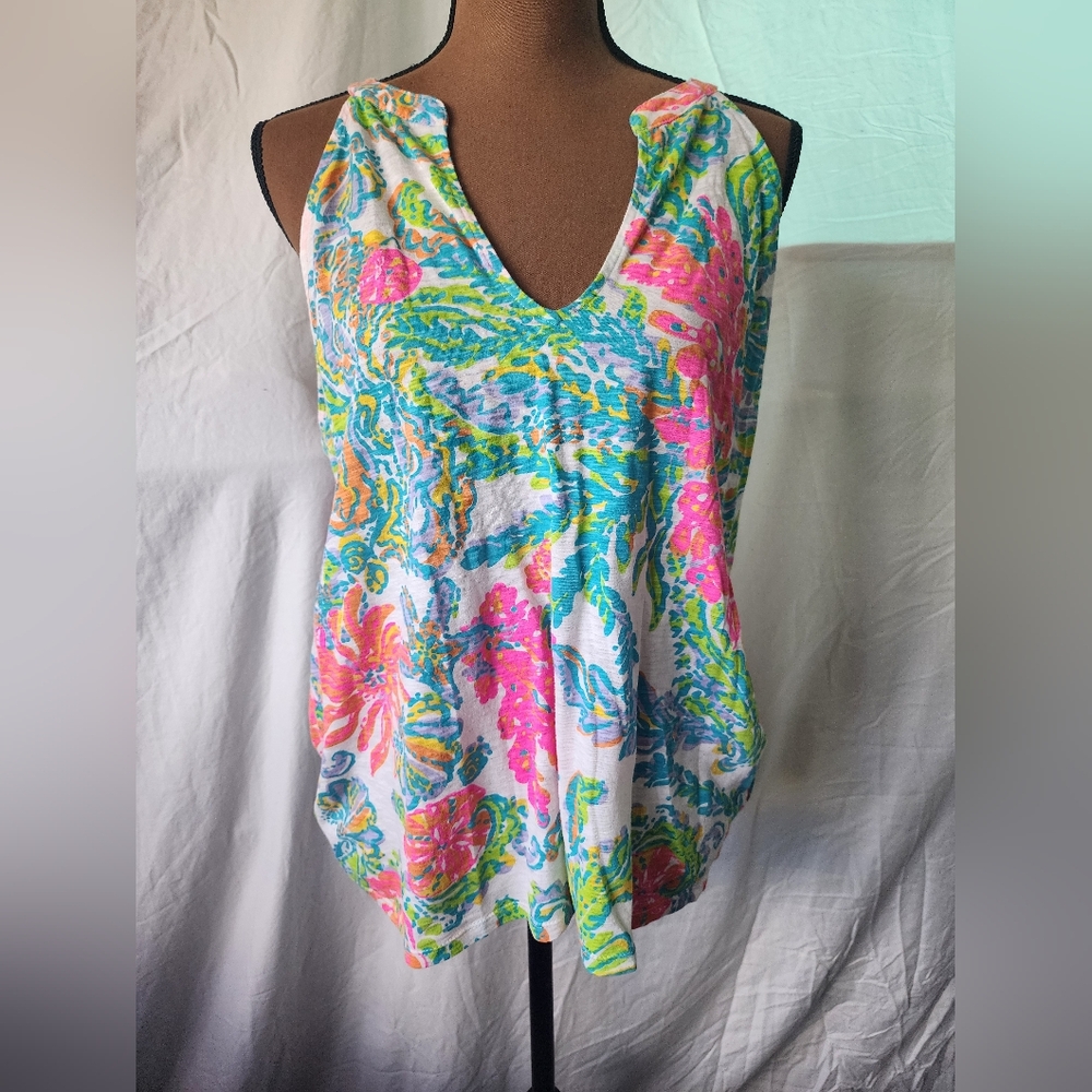 Lilly Pulitzer Multicolor Floral Tank Top